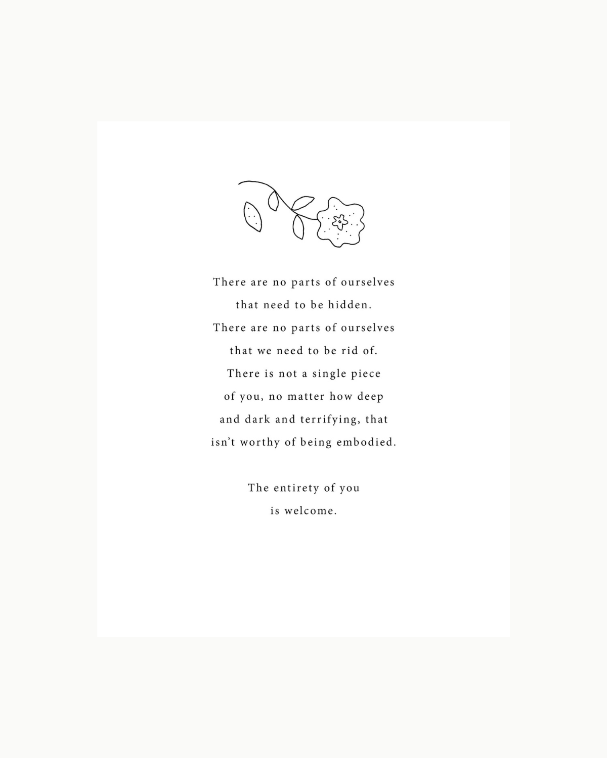 Art Poem Print - The Entirety Of You Is Welcome by Musings from the Moon
