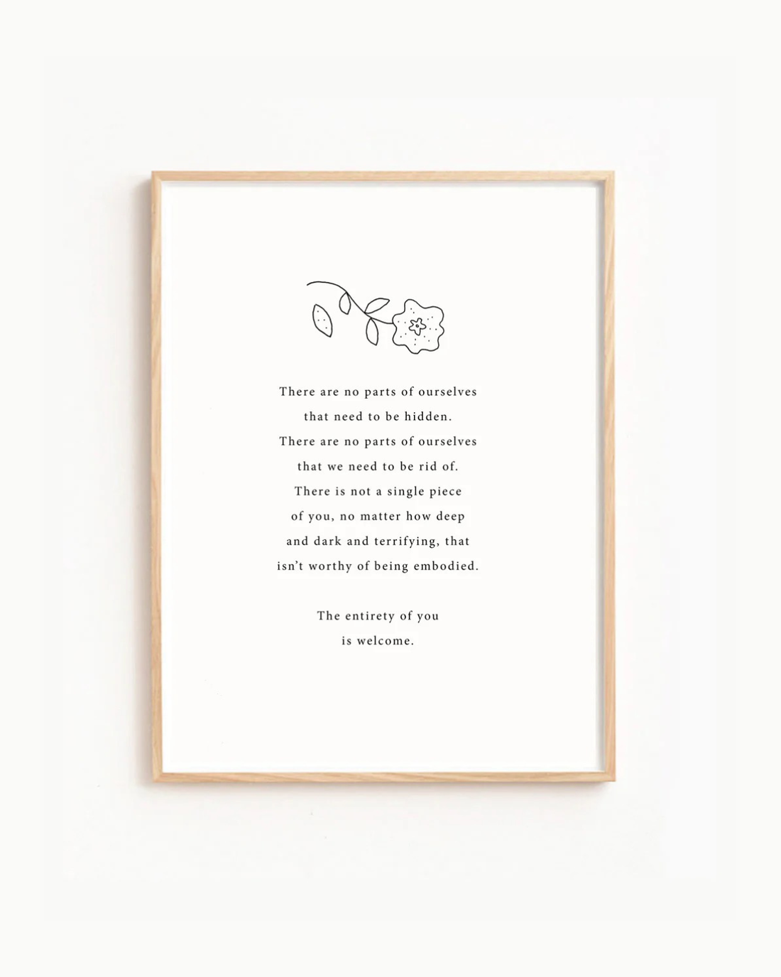 Art Poem Print - The Entirety Of You Is Welcome by Musings from the Moon