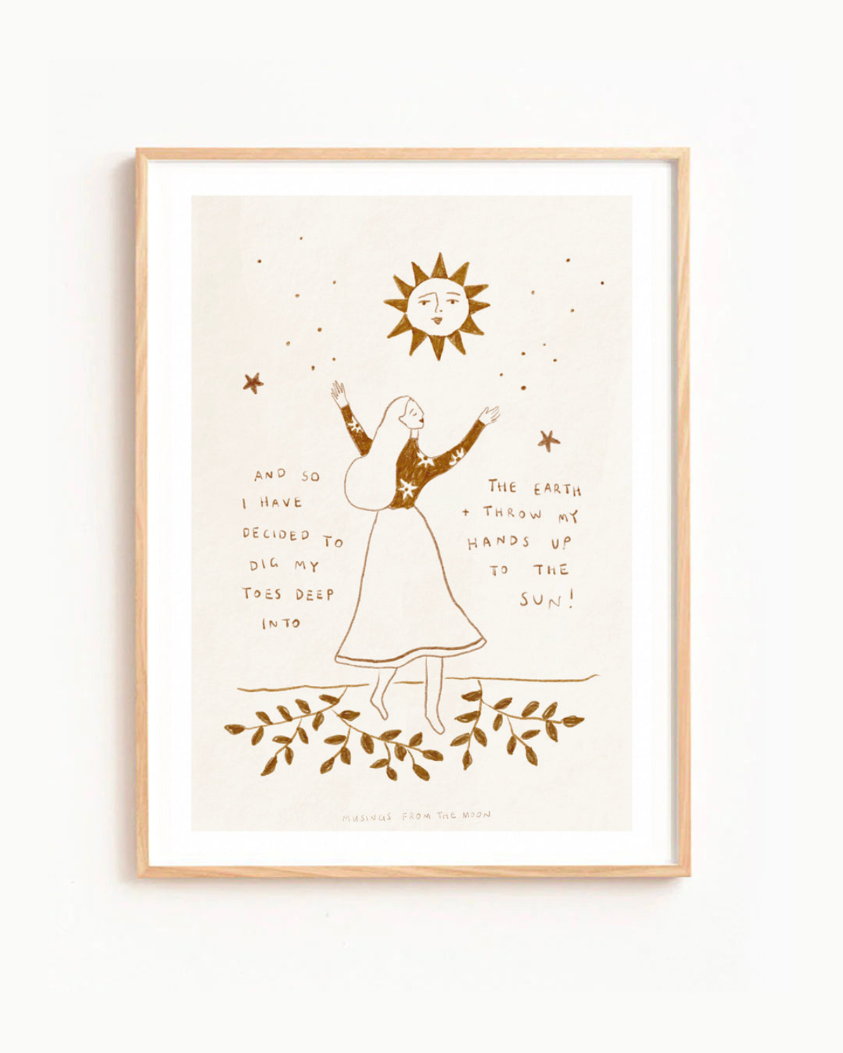 Musings from the Moon Art Print - Earth and Sun