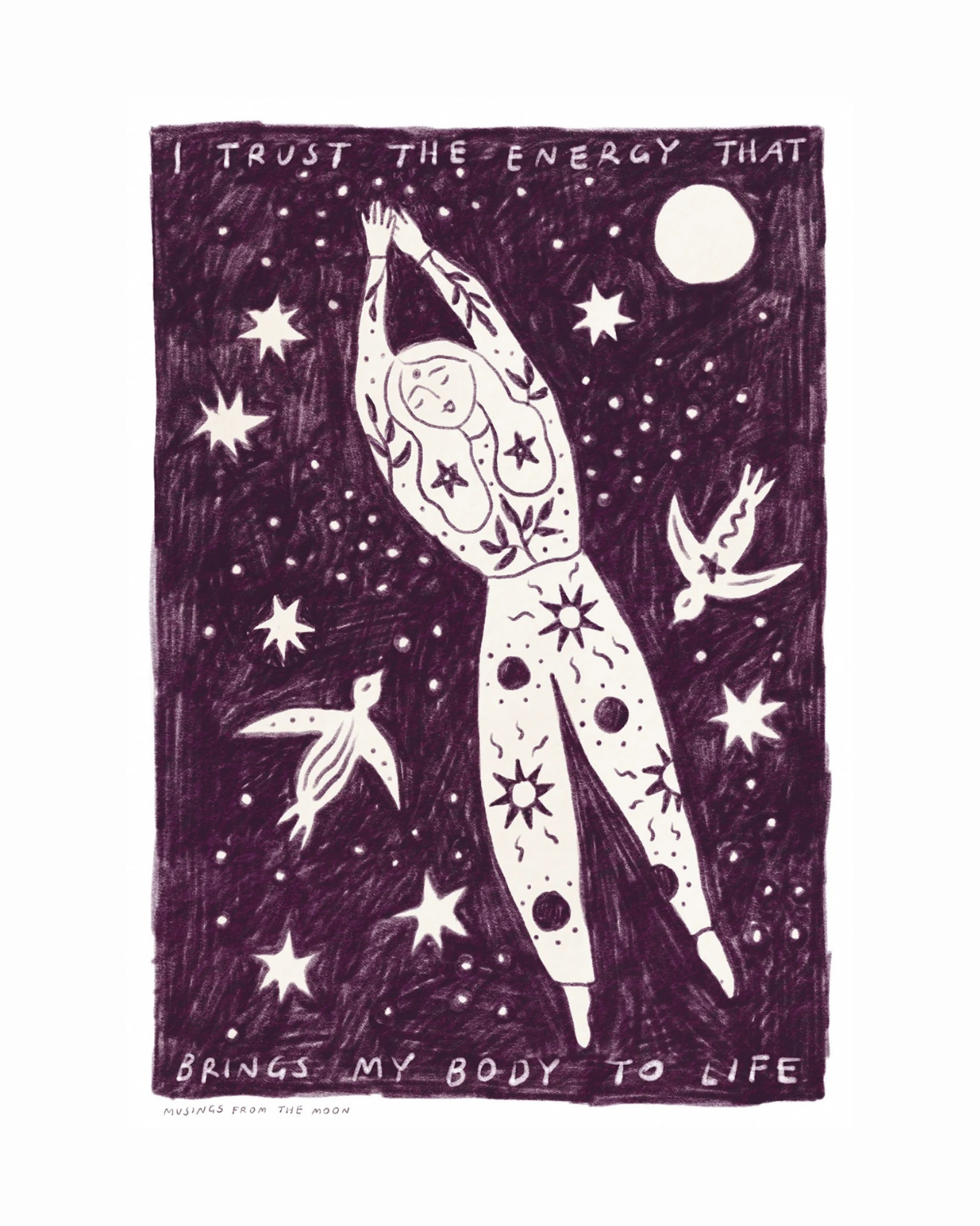 Art Print - I Trust The Energy by Musings from the Moon