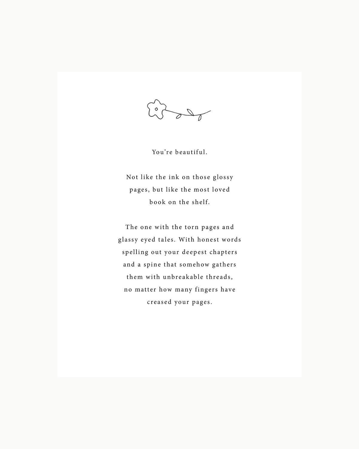 Art Poem Print  - You&