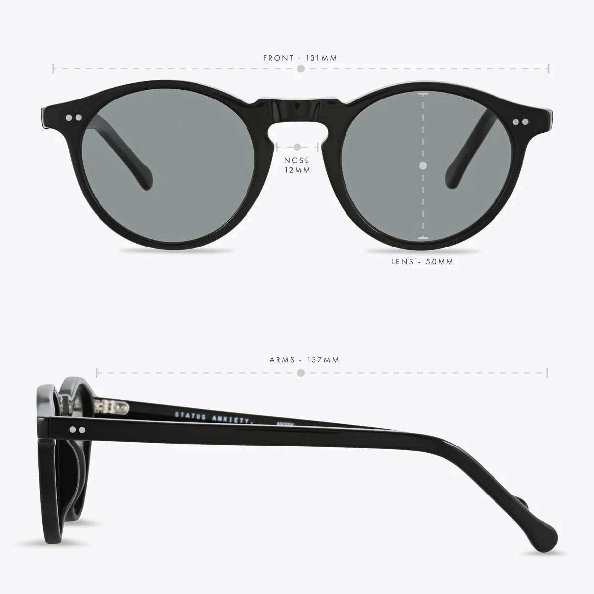Status Anxiety Ascetic Sunglasses in Black