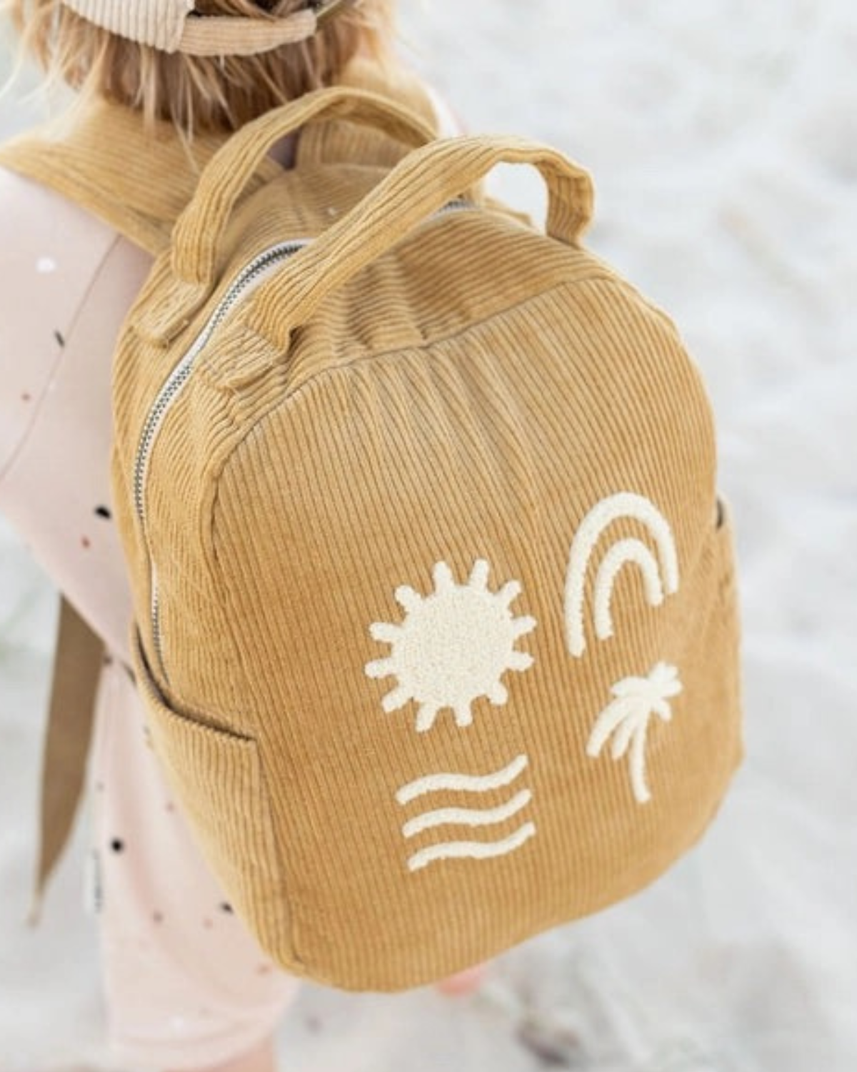 Bam Loves Boo - Solstice Organic Cord Kids / Toddler Backpack - Honey 