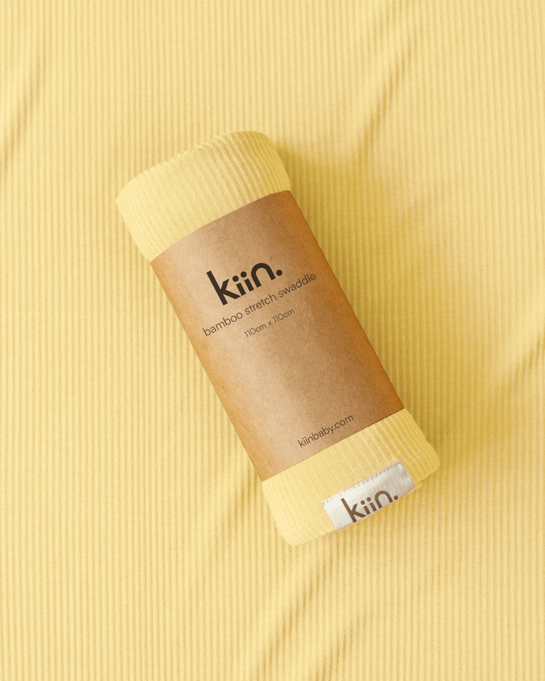 Bamboo Stretch Swaddle by Kiin Baby in Buttercup
