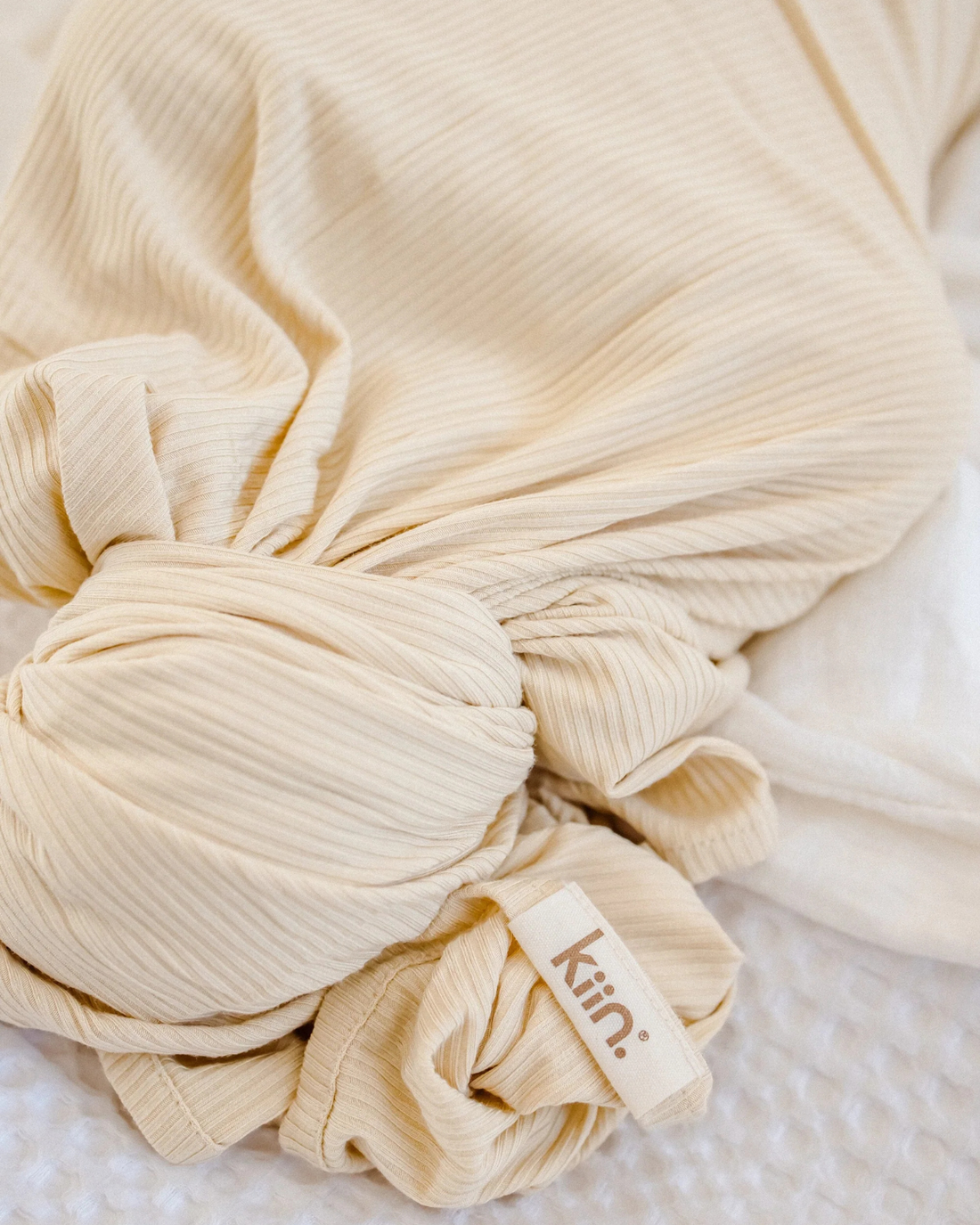 Bamboo Stretch Swaddle by Kiin Baby in Oat 