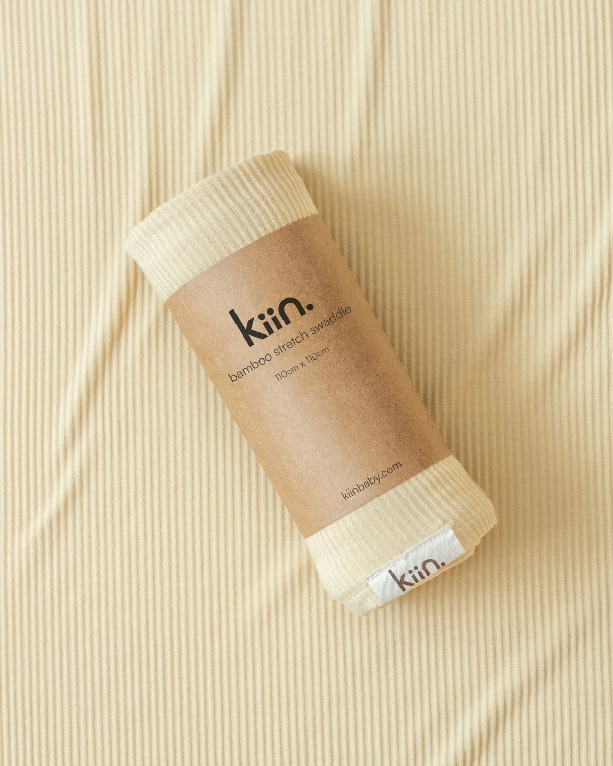 Bamboo Stretch Swaddle by Kiin Baby in Oat 
