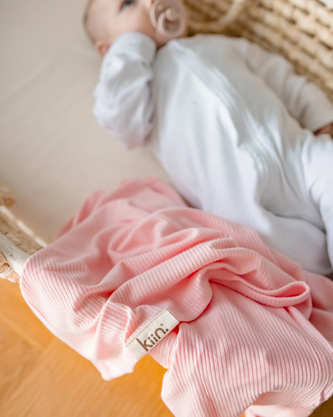Bamboo Stretch Swaddle by Kiin Baby in Peony