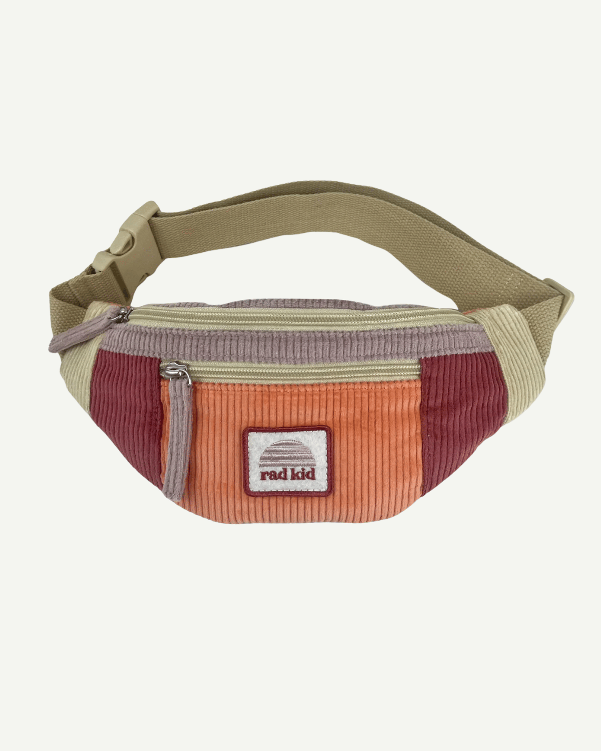 Corduroy Spliced Eco Belt Bag - Berry Nice