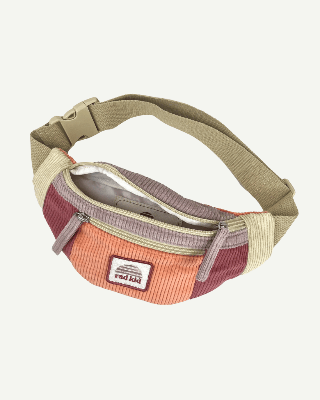 Corduroy Spliced Eco Belt Bag - Berry Nice