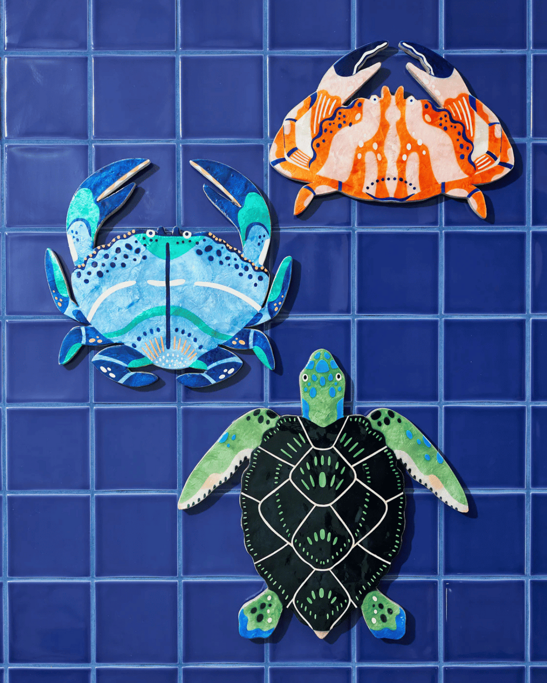 Beach Club Orange Crab Wall Art by Jones & Co