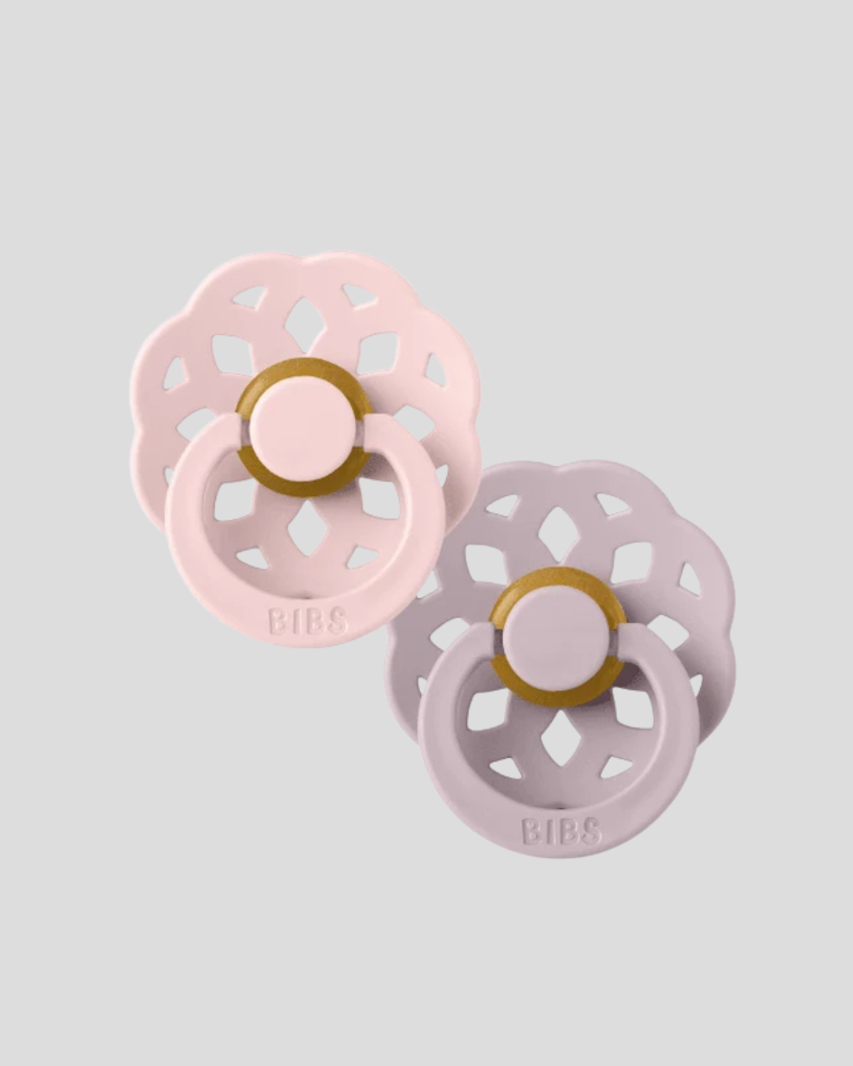 BIBS Dummies ❘ Boheme Blossom/Dusky Lilac - Round, Latex (2pk)