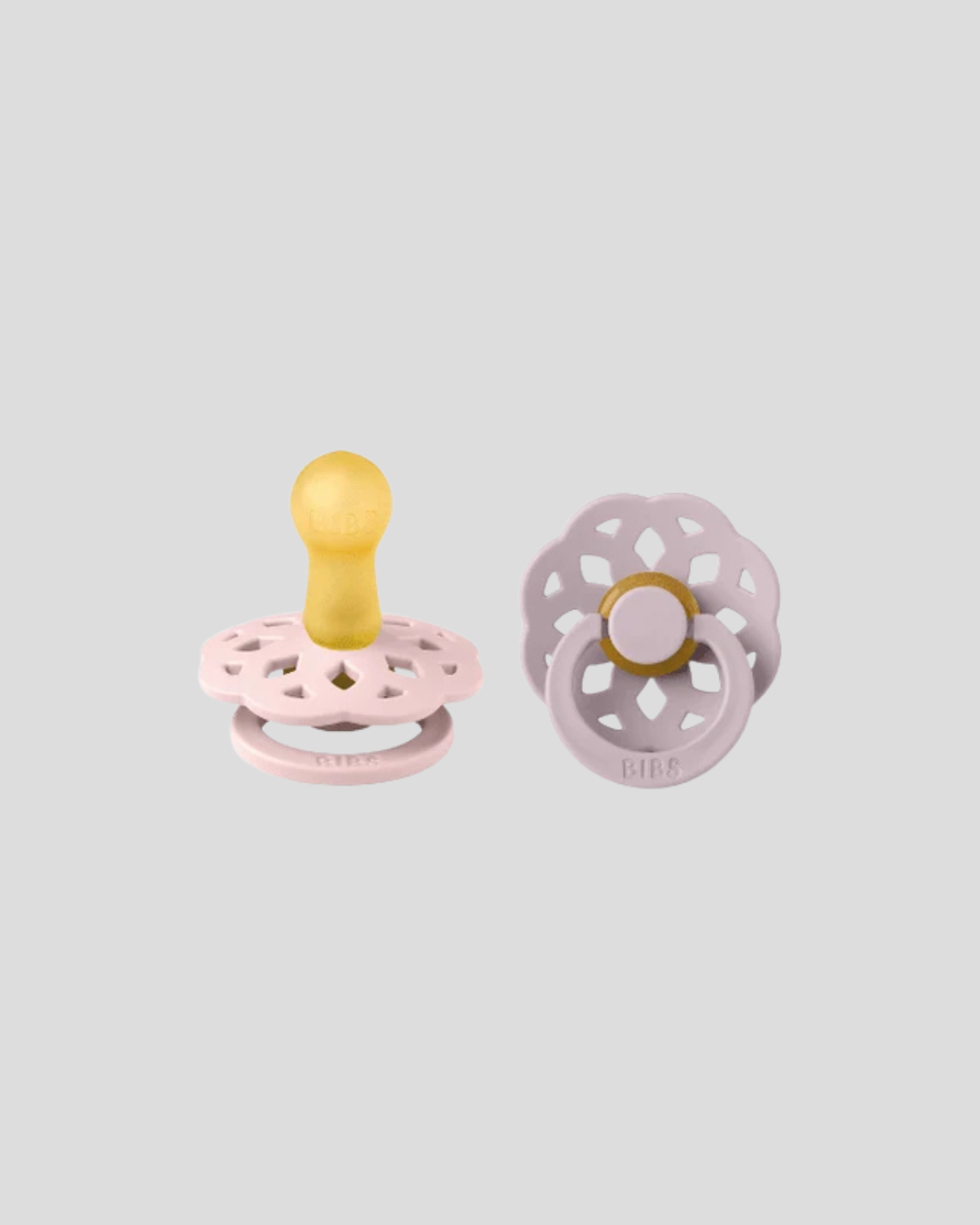 BIBS Dummies ❘ Boheme Blossom/Dusky Lilac - Round, Latex (2pk)