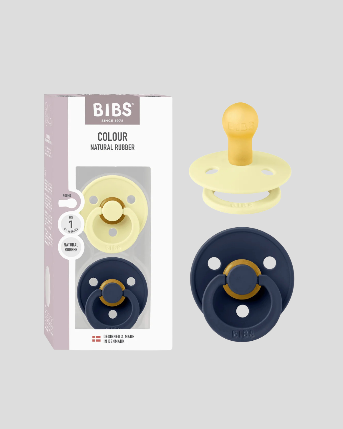 BIBS Dummies ❘ Luna/Deep Space - Round, Latex (2pk)