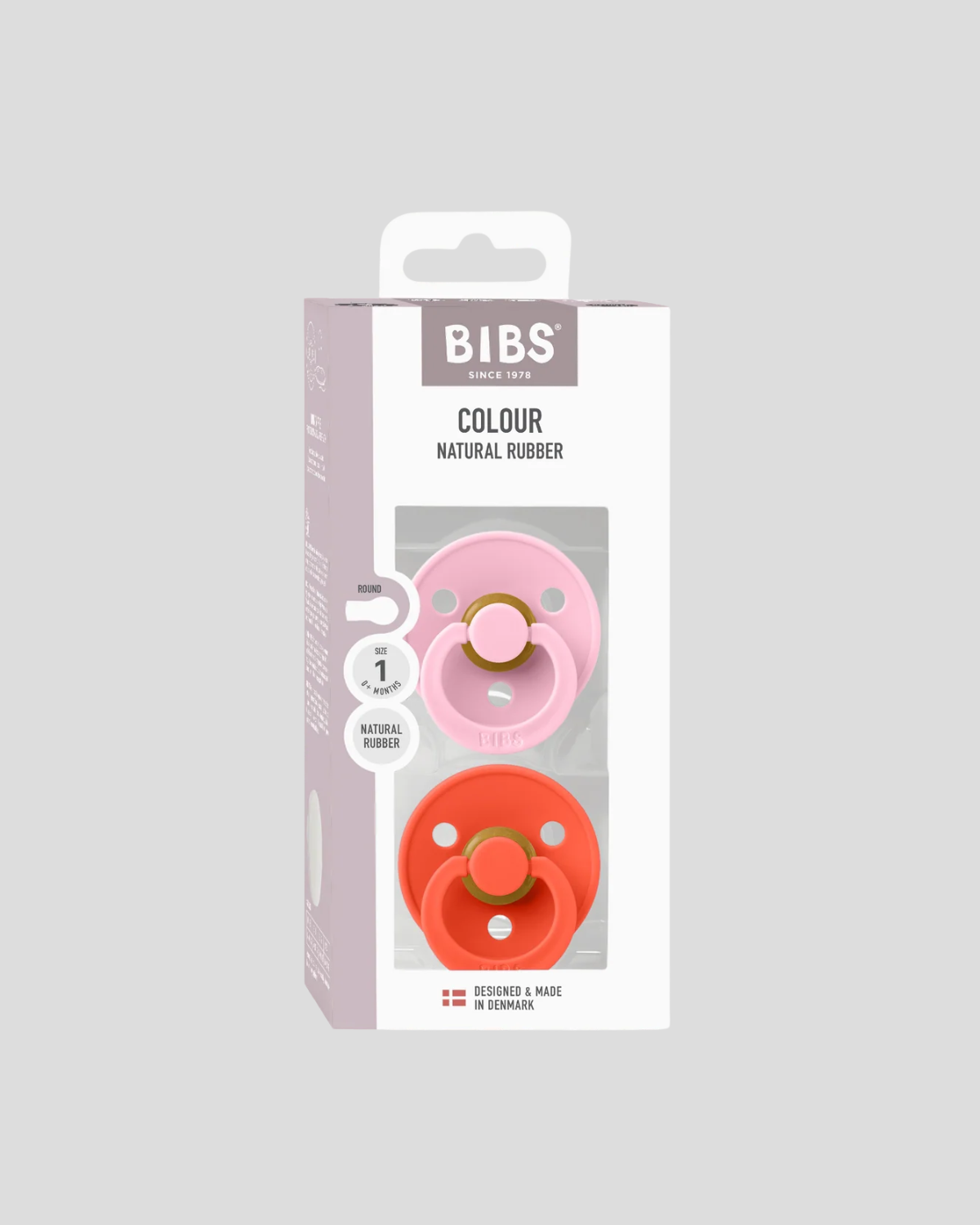 BIBS Dummies ❘ Pink/Tango Space - Round, Latex (2pk)