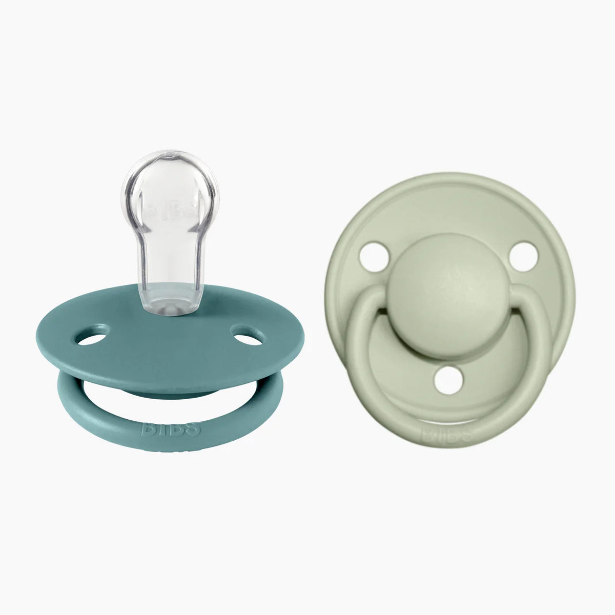 BIBS Dummies (One Size) Round De Lux Island Sea/Sage (2pk) Polly & Co