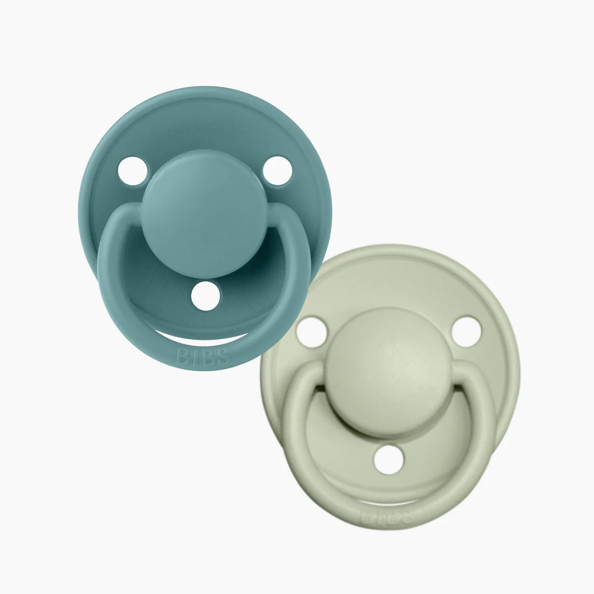 BIBS Dummies (One Size) Round De Lux Island Sea/Sage (2pk) Polly & Co