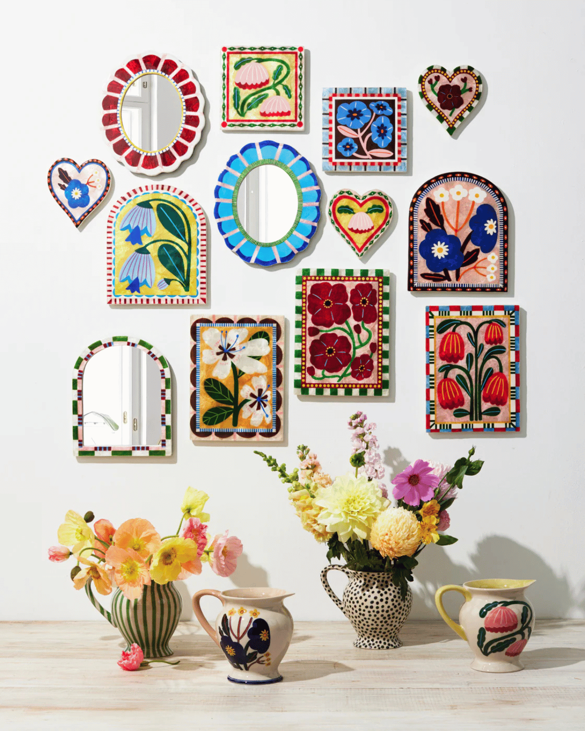 Bloom Nouveau Wine Heart Wall Tile by Jones &amp; Co 