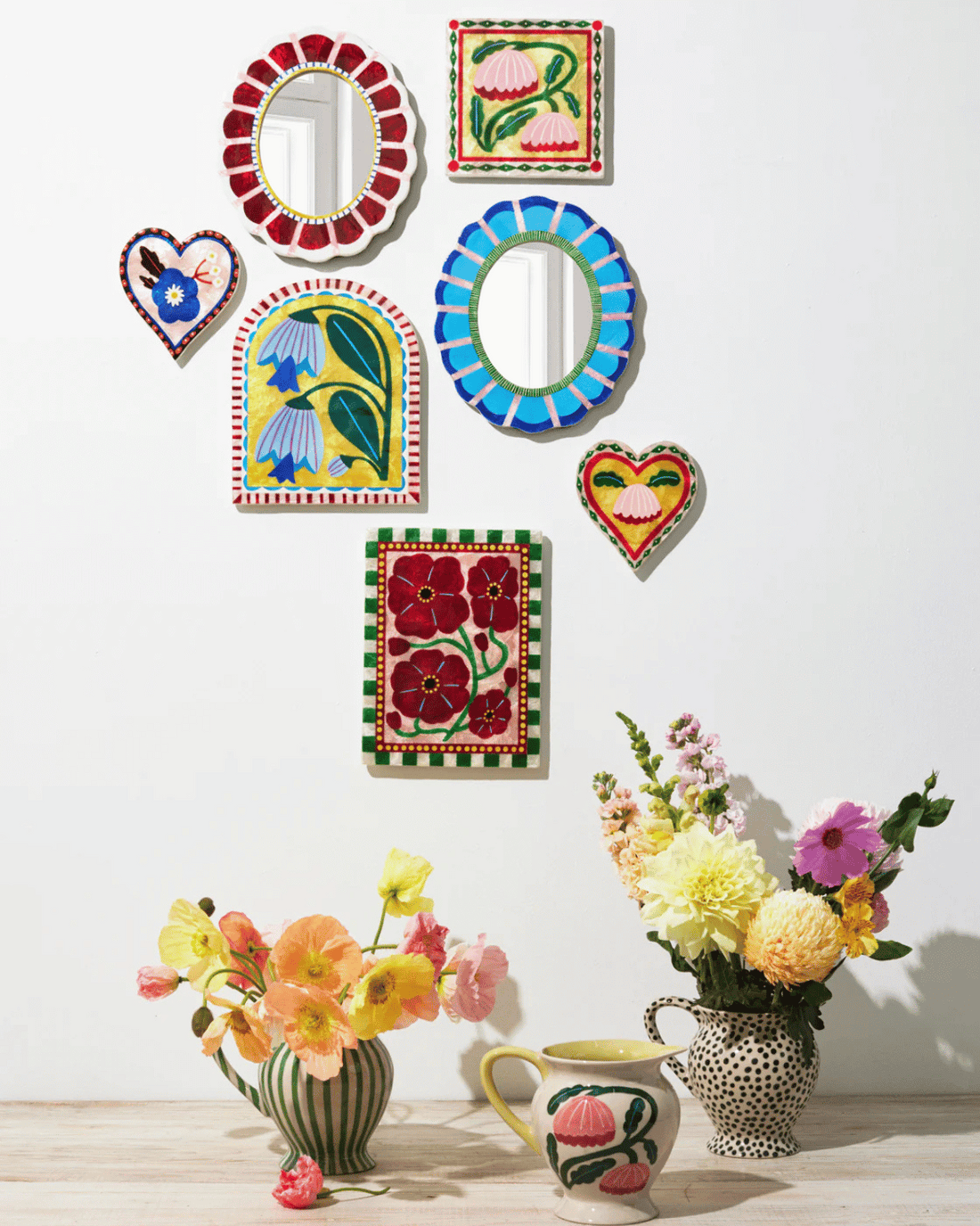 Bloom Nouveau Wine Mirror by Jones &amp; Co 