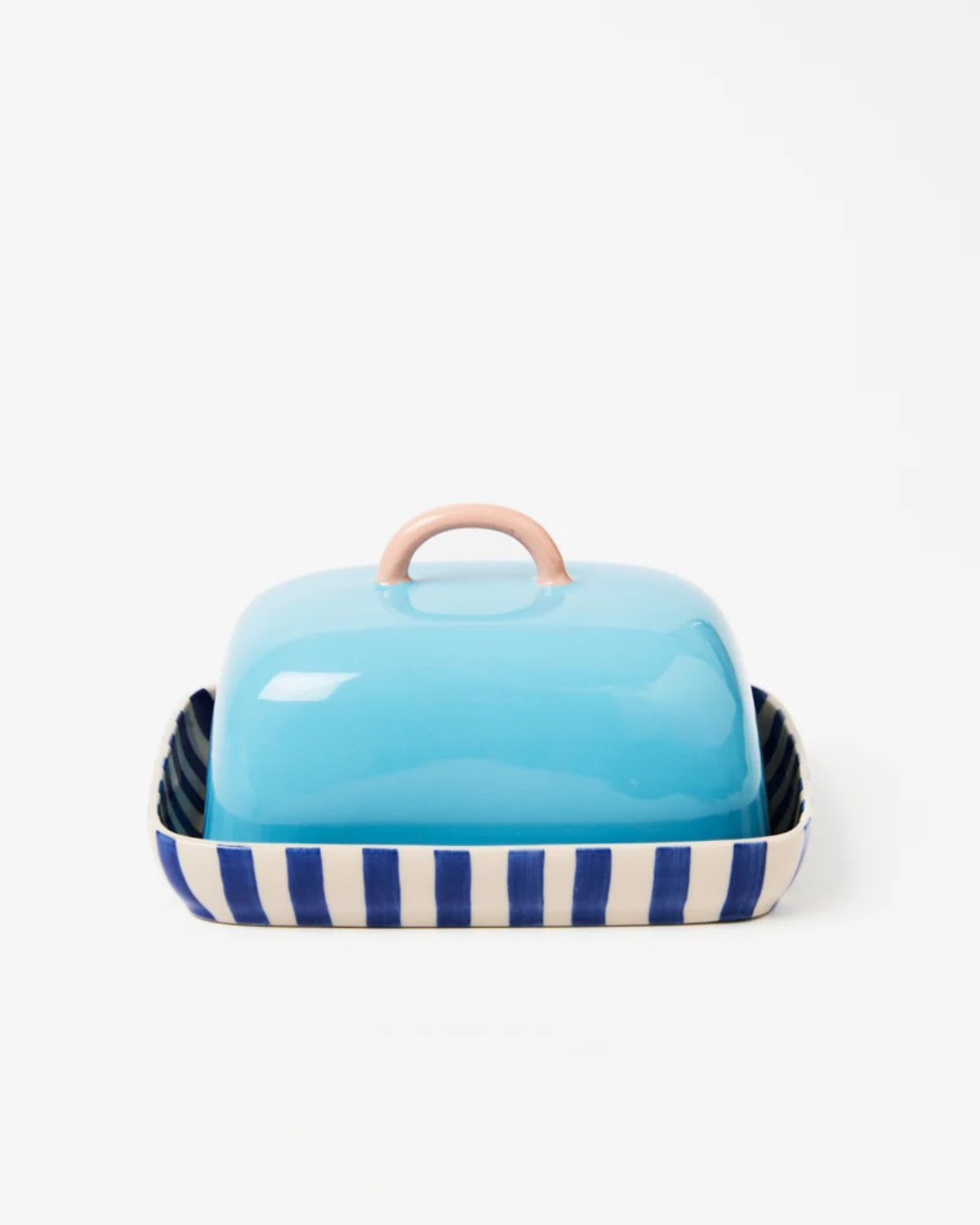 Bloomie Blue Butter Dish by Jones &amp; Co