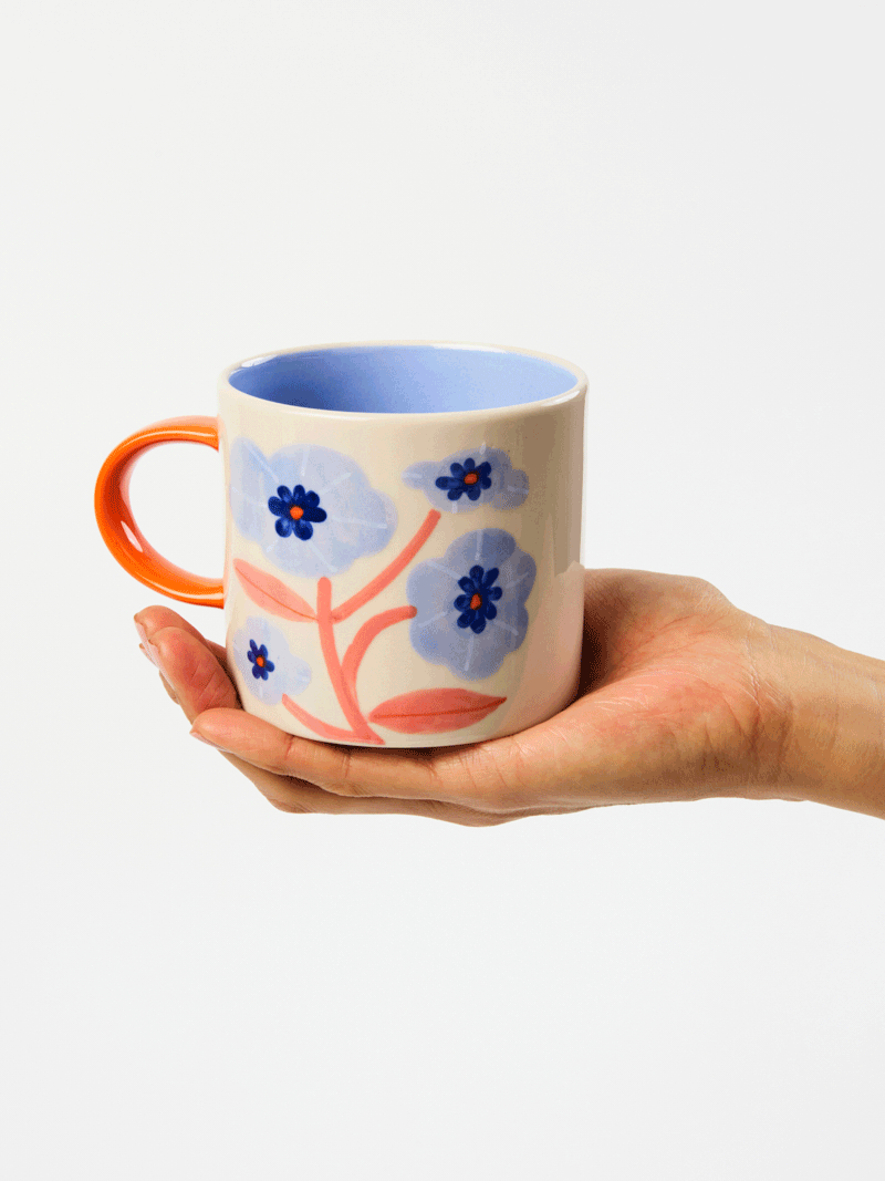 Bloomie Blue Flower Mug by Jones &amp; Co