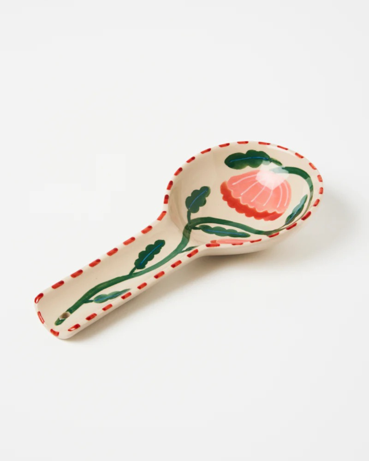 Bloomie Pink Flower Spoon Rest by Jones &amp; Co 