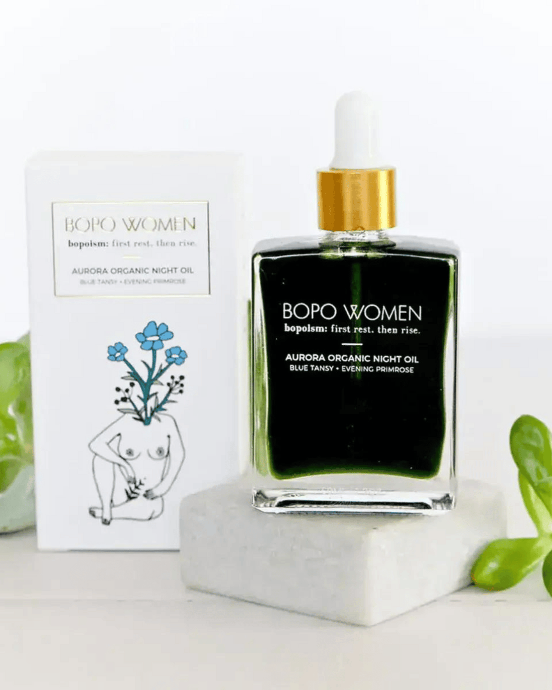 Aurora Organic Night Face Oil by Bopo Women - Blue Tansy &amp; Evening Primrose 