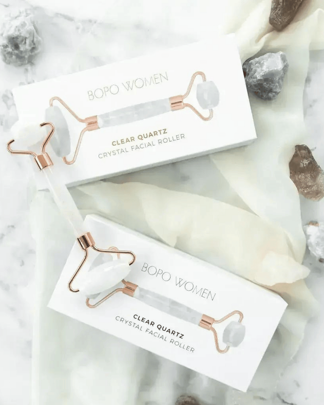 Clear Quartz Facial Roller by Bopo Women