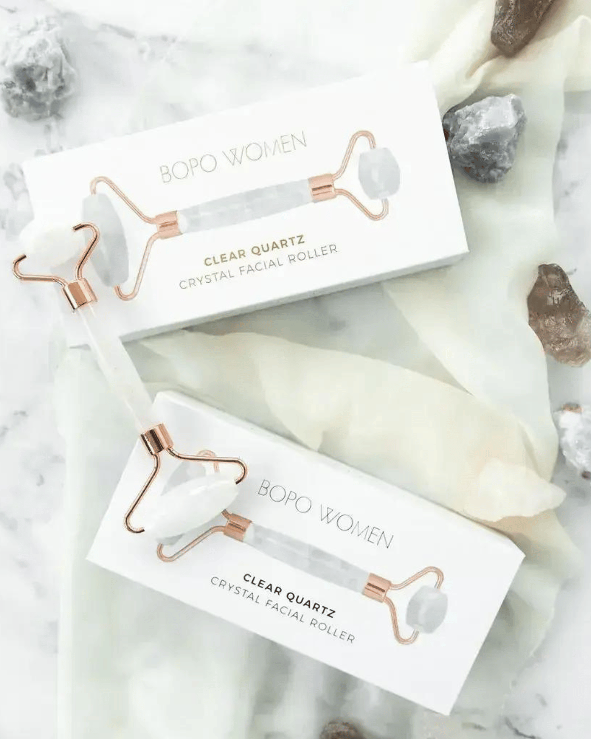 Clear Quartz Facial Roller by Bopo Women