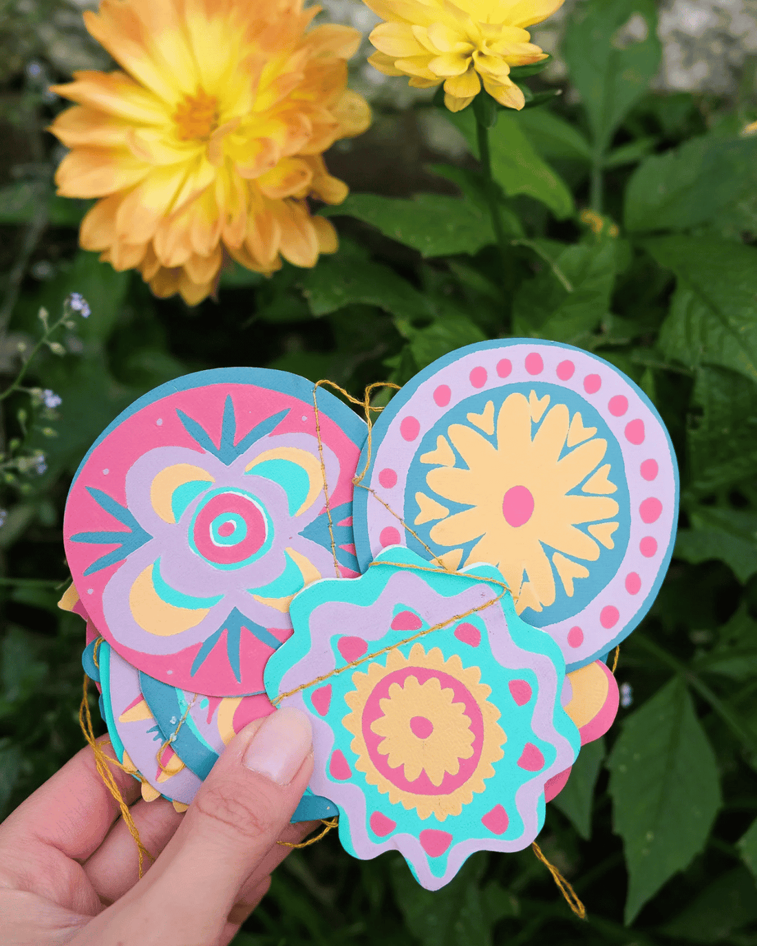 Bright Midsommar Sewn Garland by East End Press