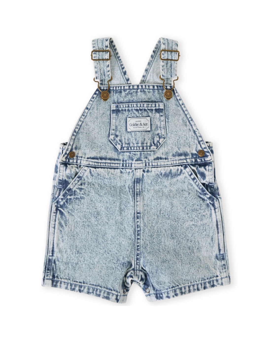 Goldie + Ace - Burton Vintage Washed Denim Overalls Light Denim