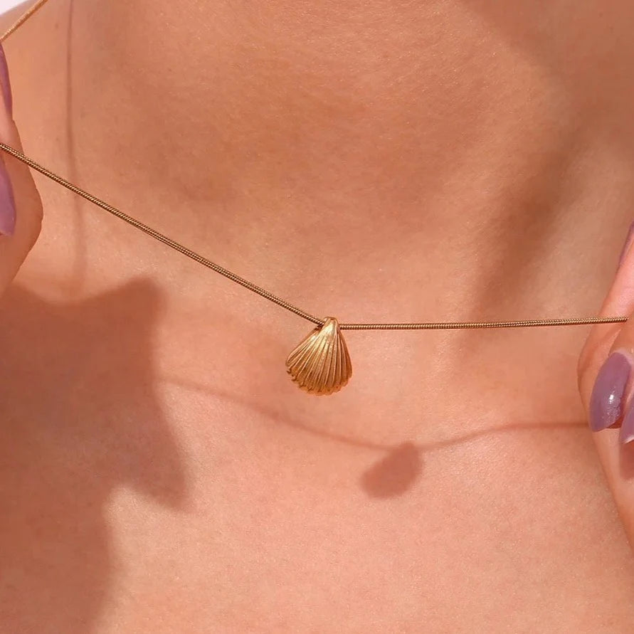 Byron Necklace by Sun Soul Australia - Gold Shell Necklace