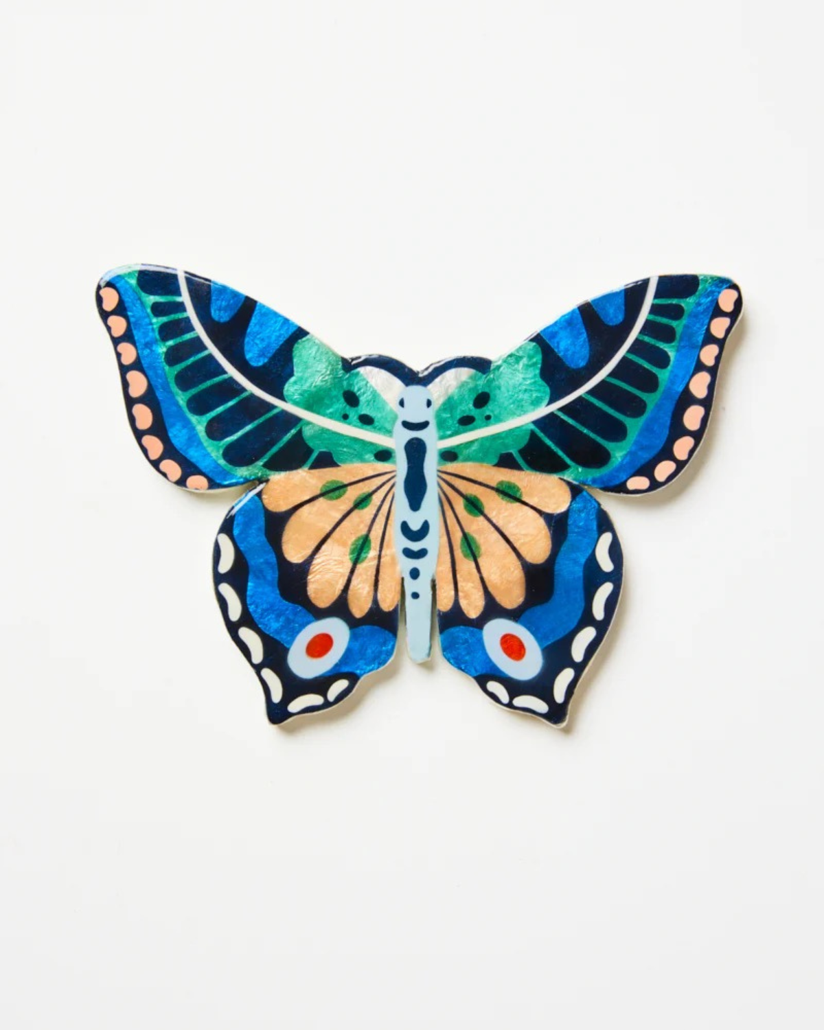 Canopy Butterfly Blue Green Wall Art by Jones &amp; Co