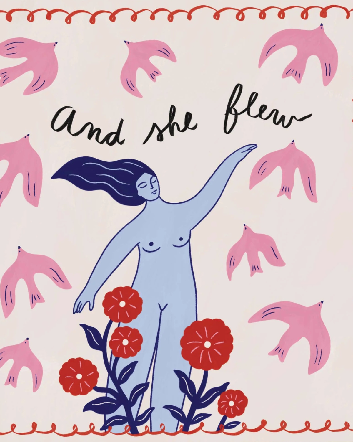 And She Flew Card by Constanza Goeppinger x Papernest 