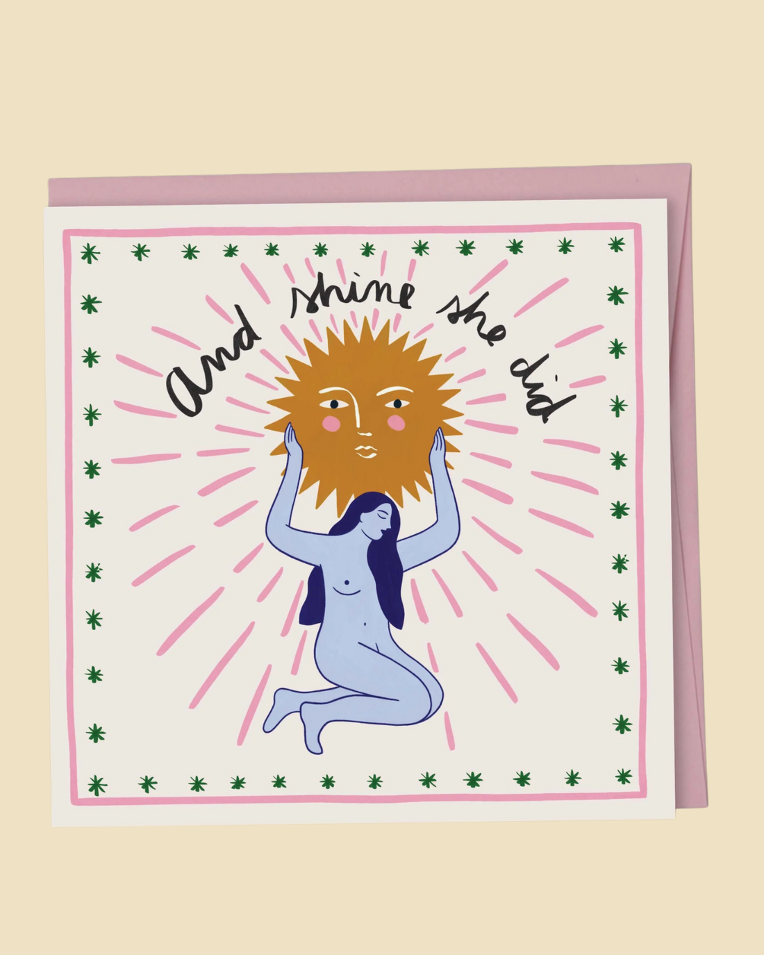 And Shine She Did Card by Constanza Goeppinger x Papernest 