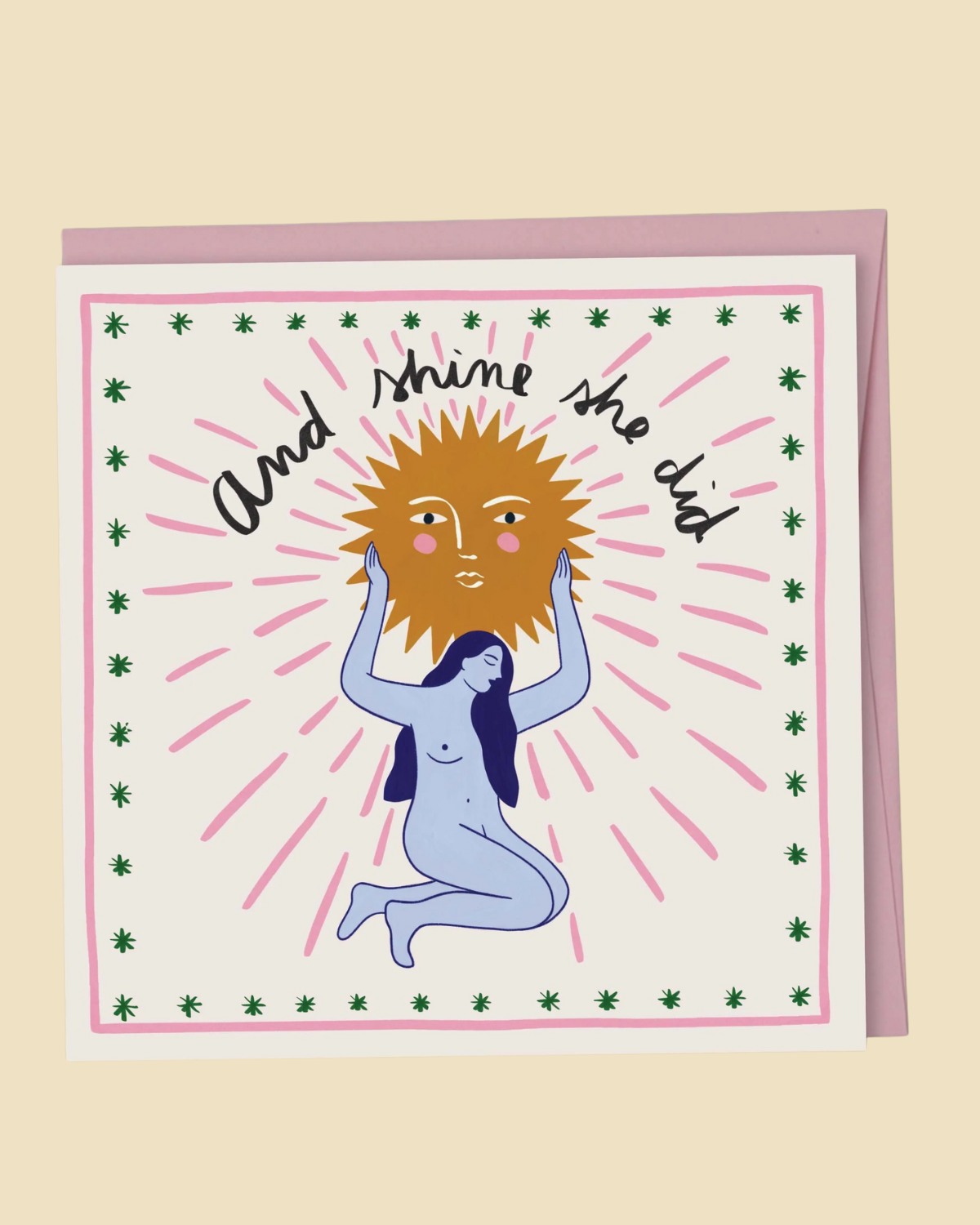 And Shine She Did Card by Constanza Goeppinger x Papernest 