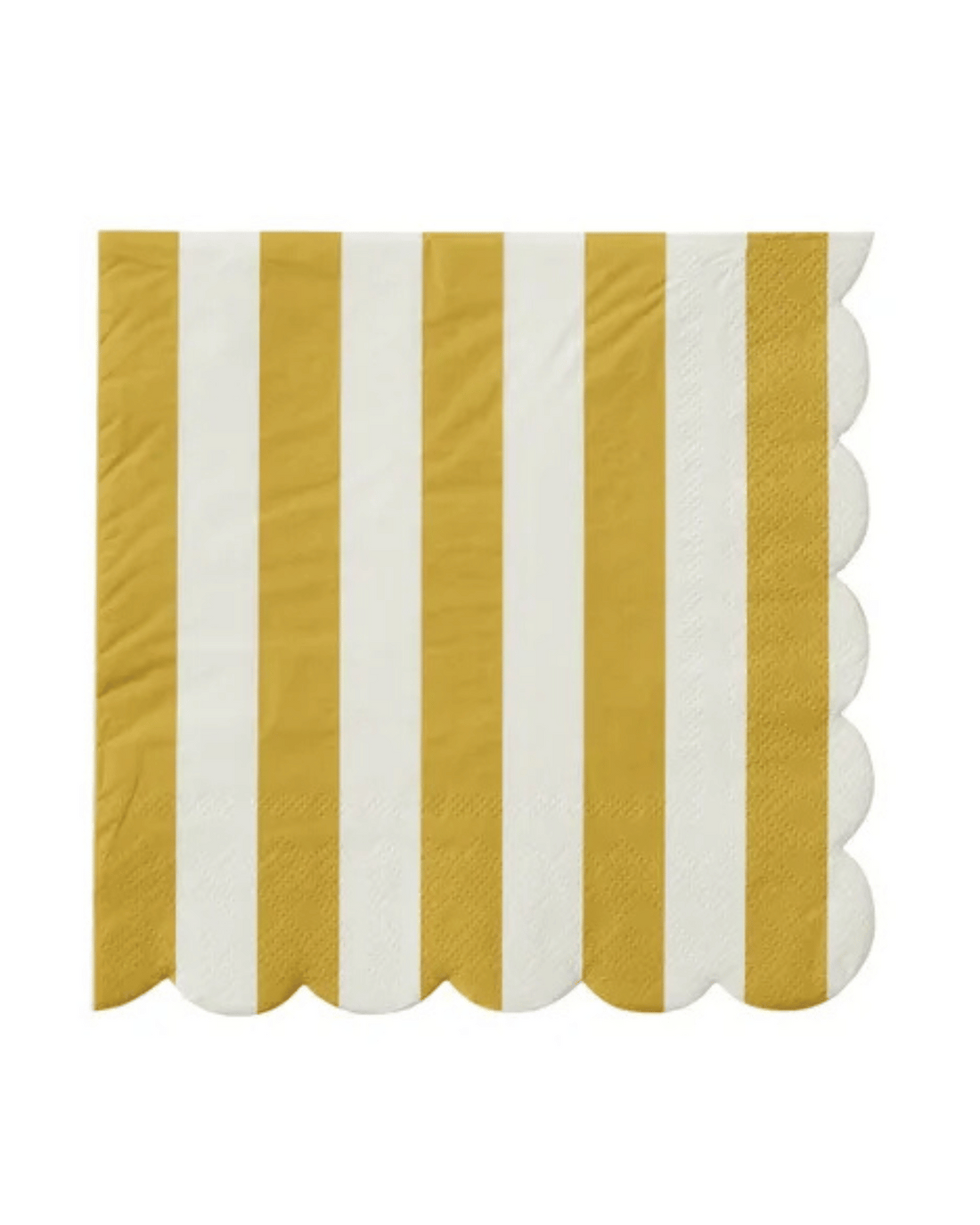 Carnival Stripe Napkins - Mustard (20 pk)
