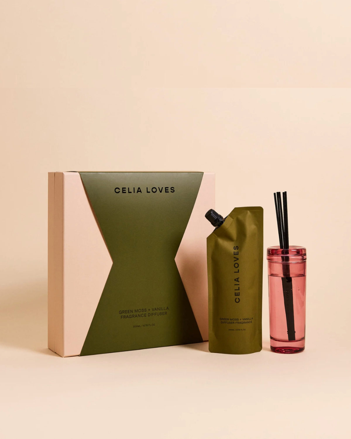 Celia Loves Green Moss &amp; Vanilla - Diffuser Gift Set 