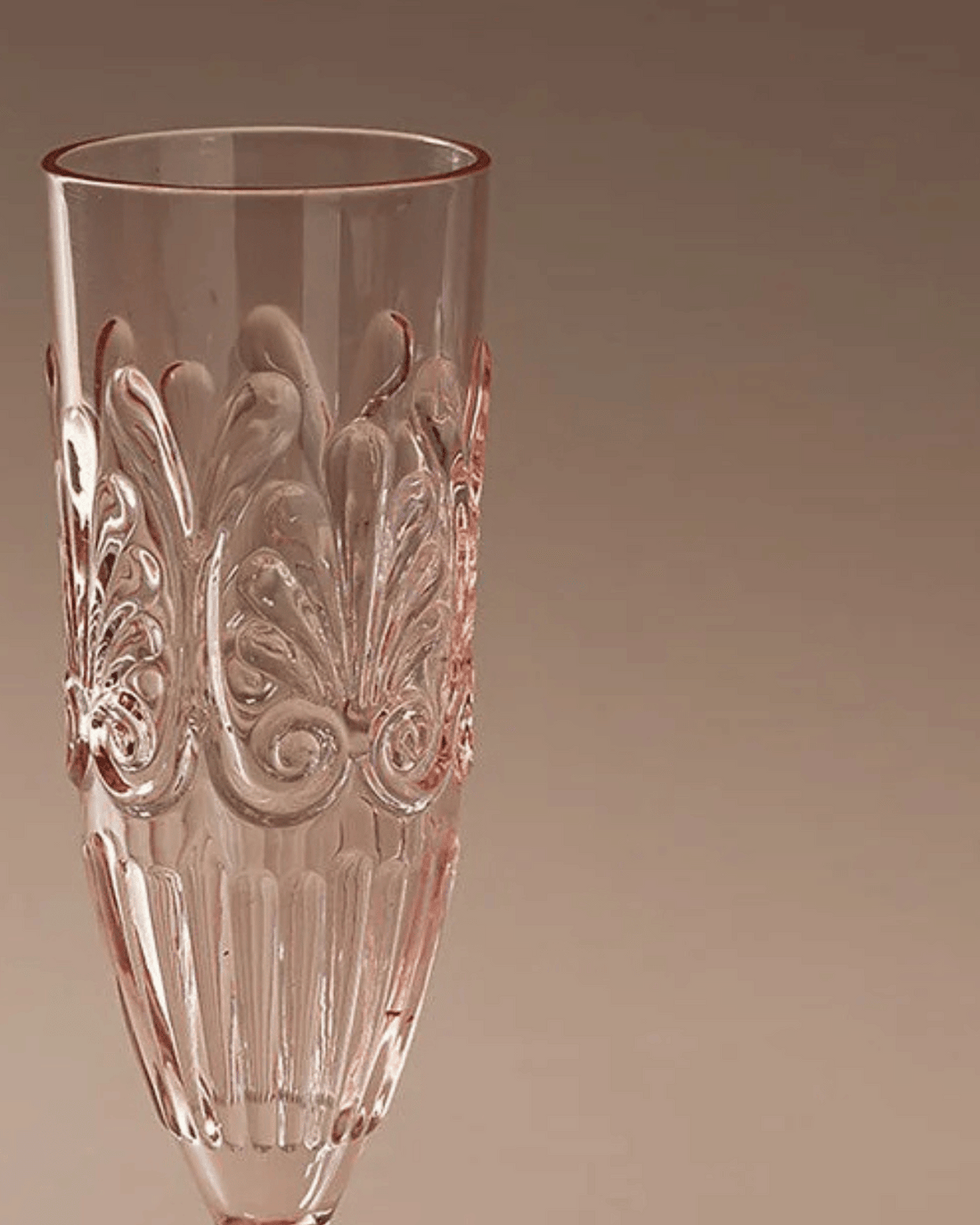 Flemington Acrylic Champagne Flute by Indigo Love Collectors in Pale Pink 