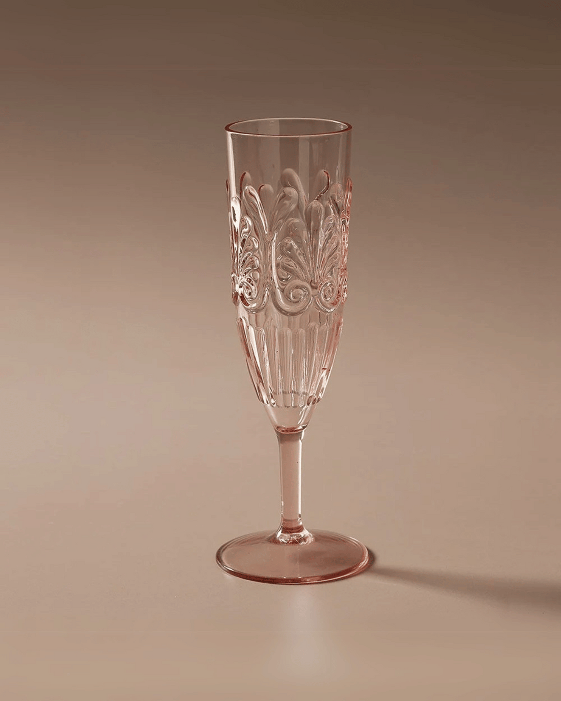 Flemington Acrylic Champagne Flute by Indigo Love Collectors in Pale Pink 
