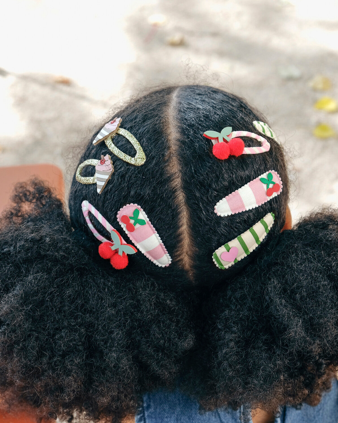 Cherry Kiss Fabric Clip Set by Rockahula Kids 