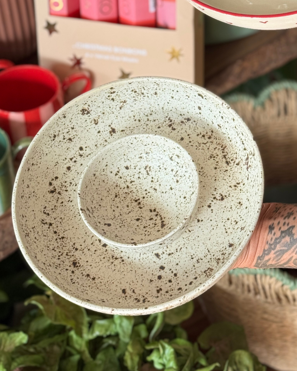 OAS Clay Creative Chip &amp; Dip Bowl - Speckle 