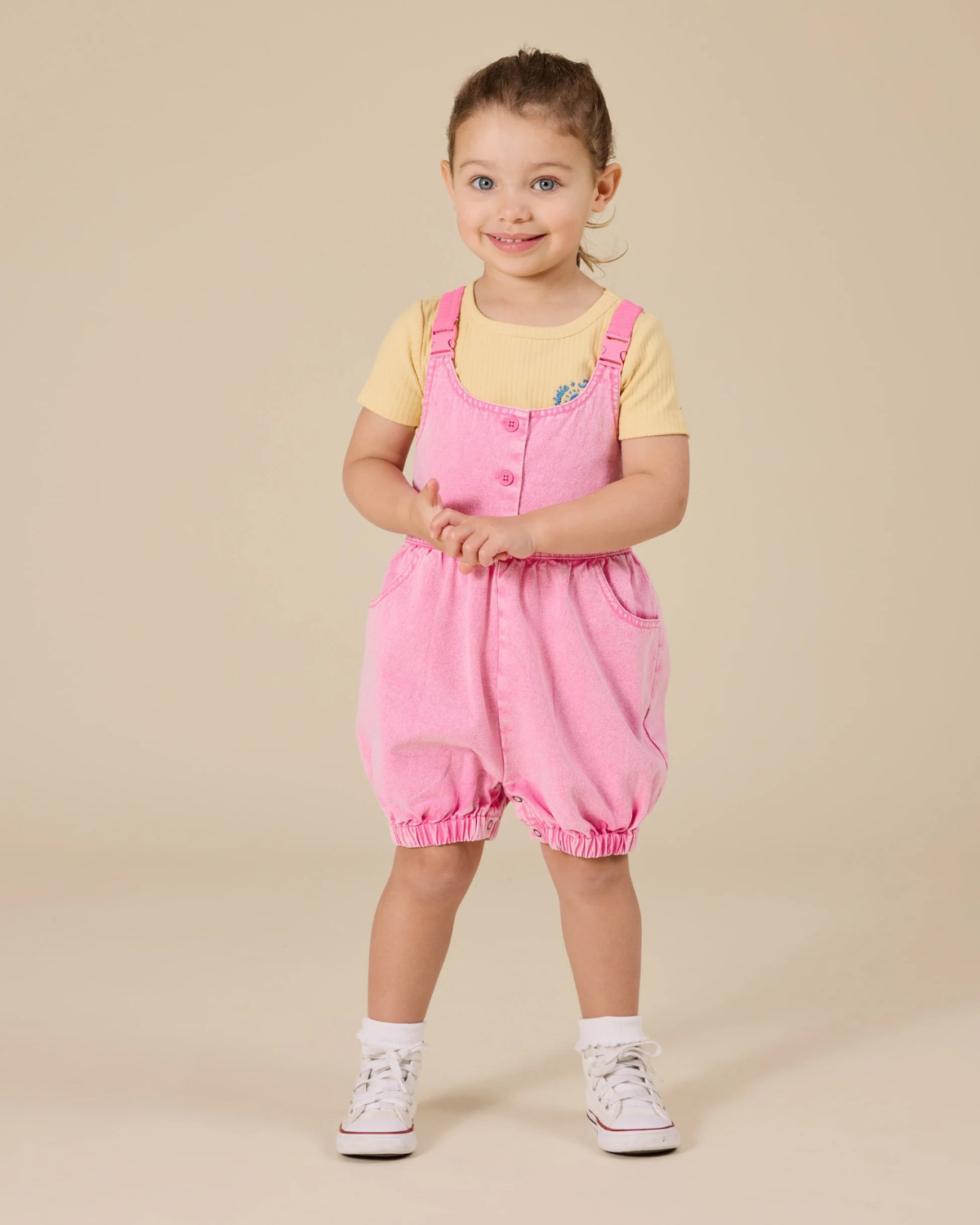 Goldie + Ace - Cindy Denim Pink Bubble Overalls 