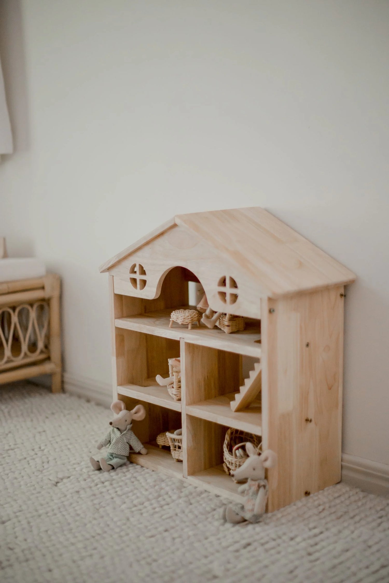 Traditional wooden dolls deals house