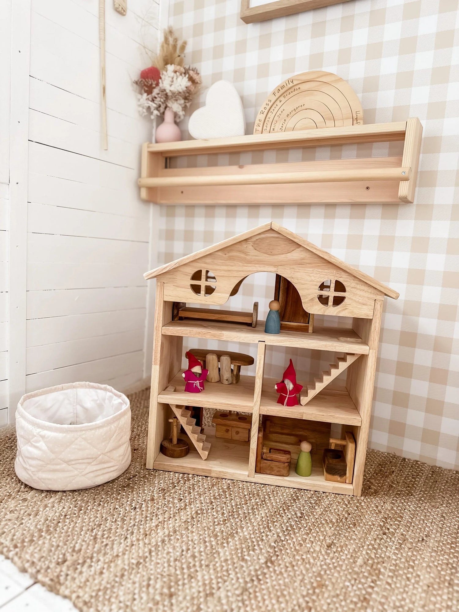 Classic Wooden Doll House by Qtoys