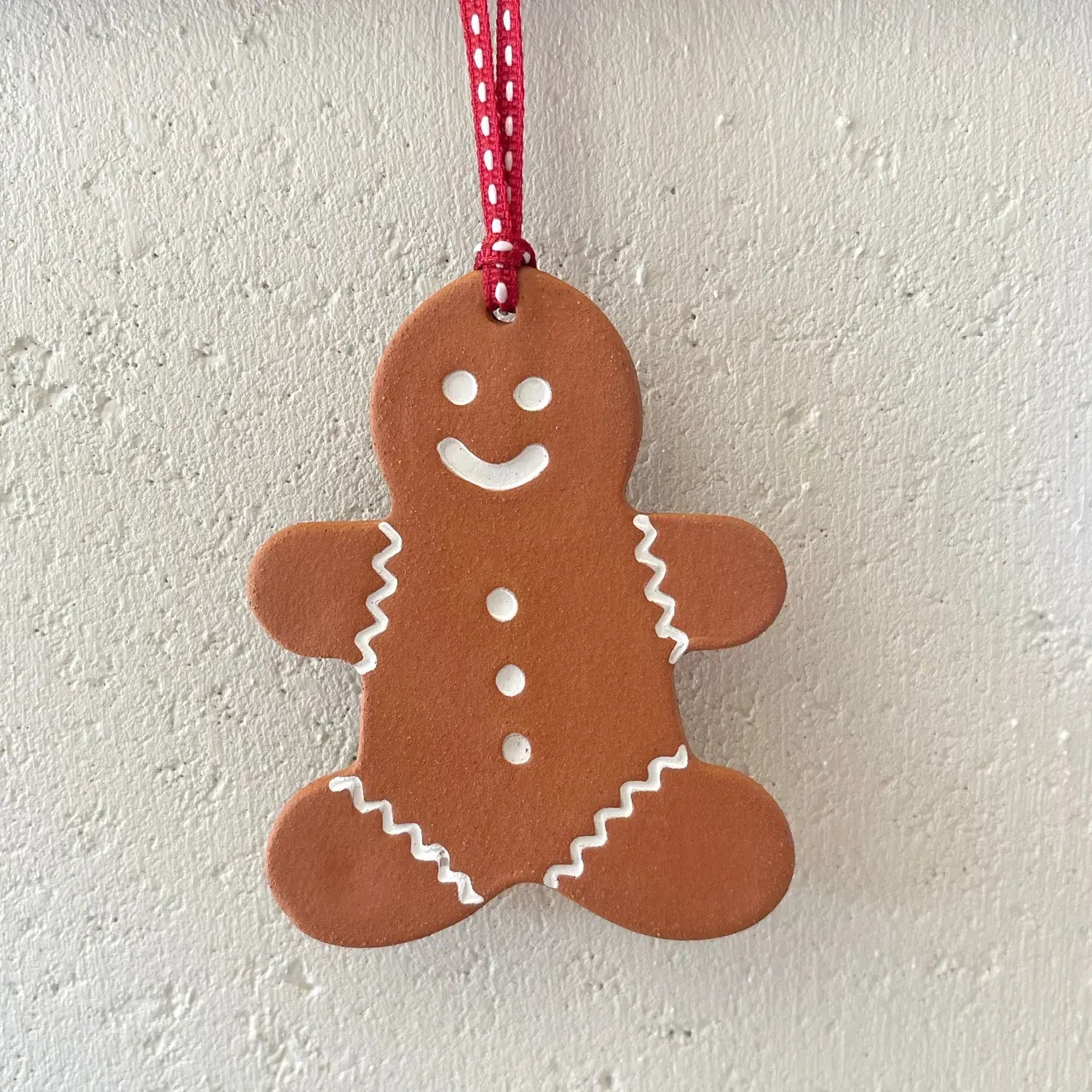 Paper Boat Press - Handmade Clay Christmas Tree Decoration - Gingerbread Person
