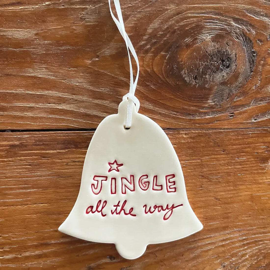 Paper Boat Press - Handmade Clay Christmas Ornament - Jingle All The Way