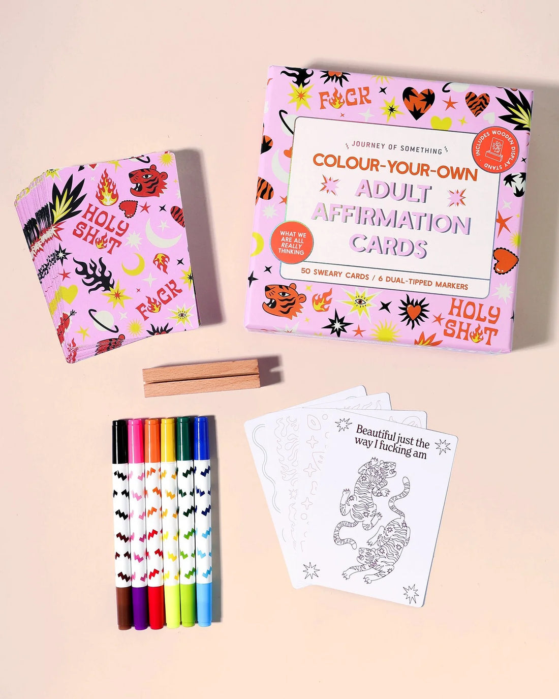 Colour Your Own Adult Affirmation Cards by Journey of Something