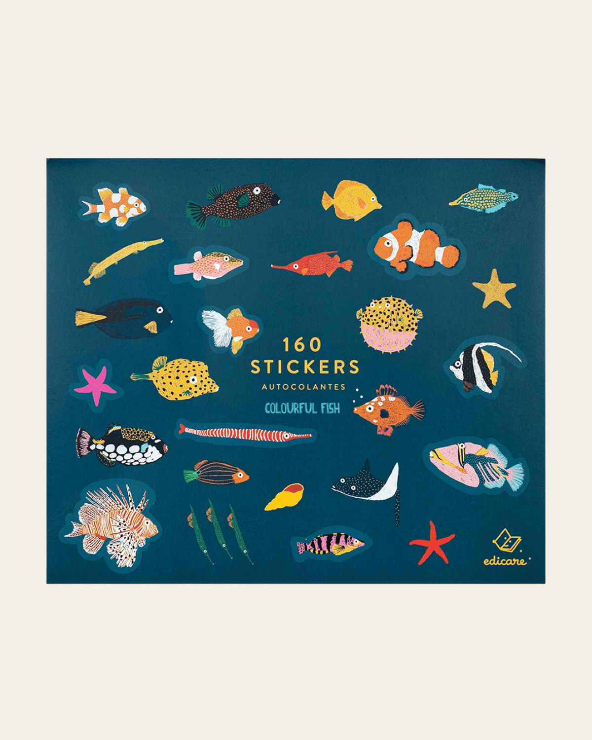 Colourful Fish - 160 Stickers by Edicare Editora