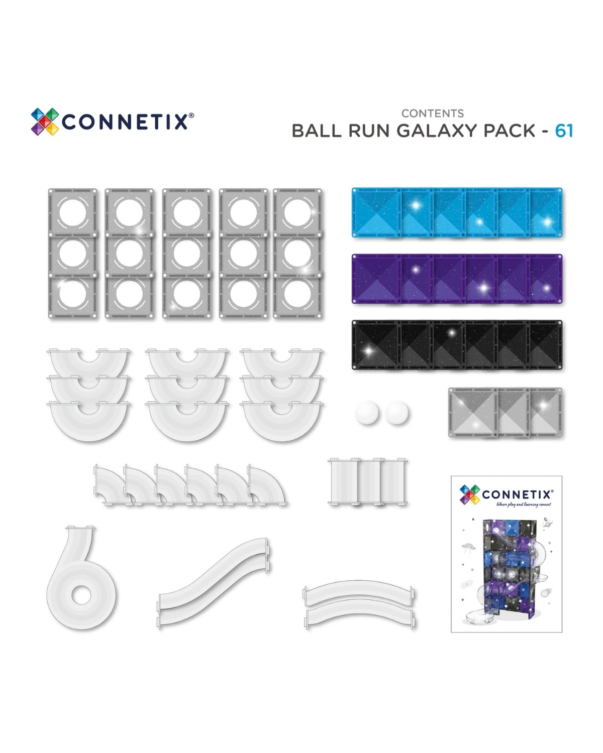 Connetix - Ball Run Galaxy Pack (61 pc)