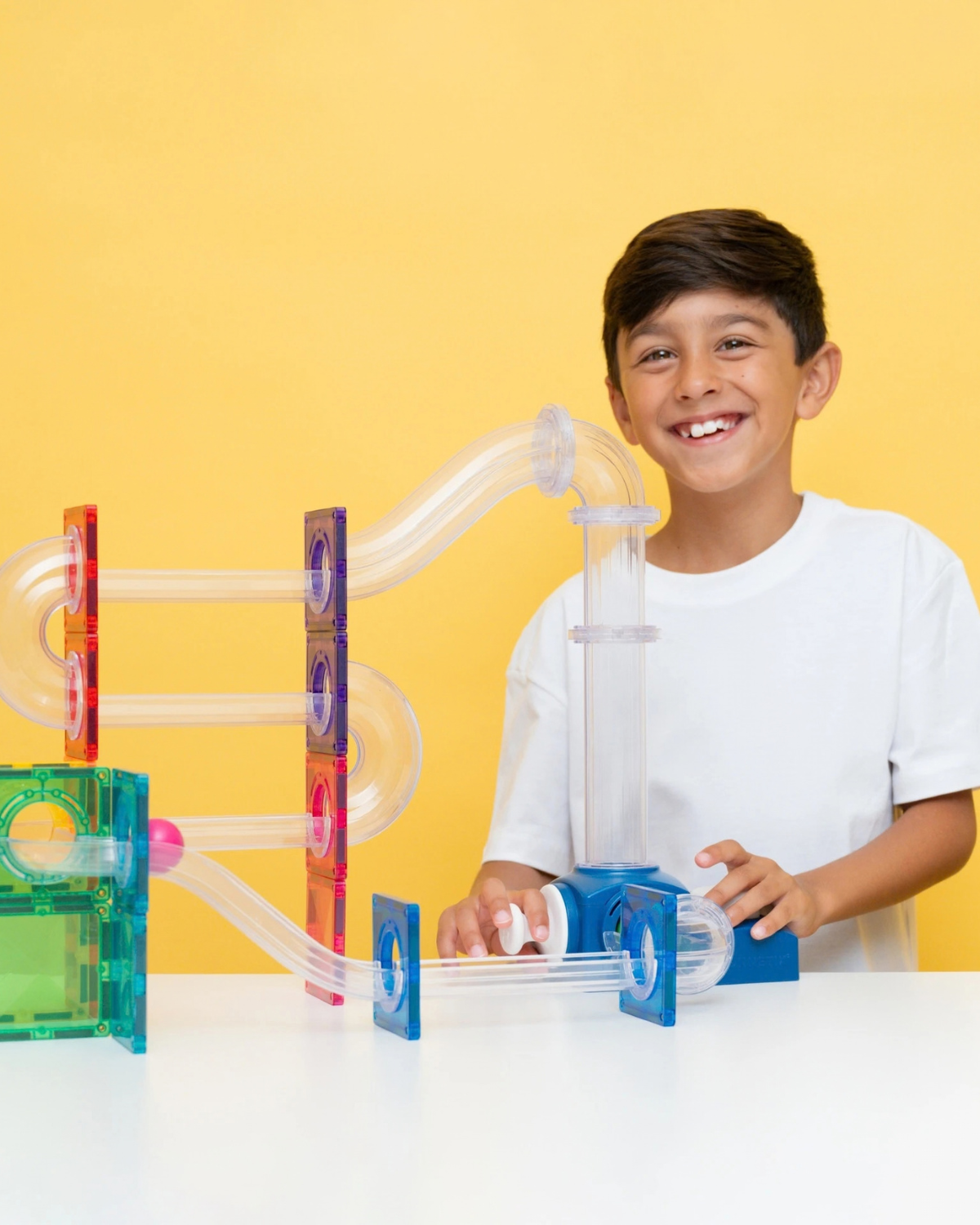 Connetix Magnetic Tiles - Ball Run Launcher Pack (47 pc)